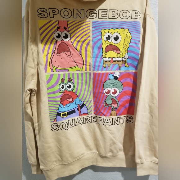 Men's Nickelodeon SpongeBob SquarePants Graphic Pullover Sweatshirt - Tan - Picture 2 of 4